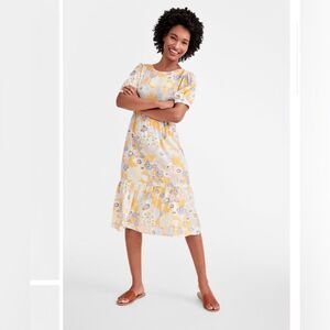 LOFT Floral Dress with Yellow and Green Accents Women's Size 8 P